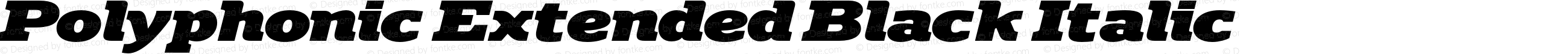 Polyphonic Extended Black Italic