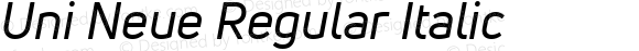 Uni Neue Regular Italic