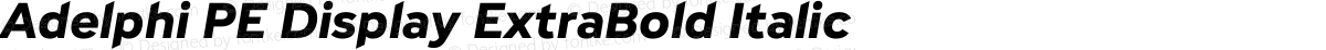 Adelphi PE Display ExtraBold Italic