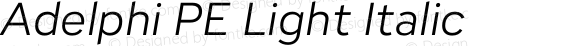 Adelphi PE Light Italic