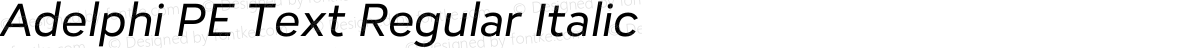 Adelphi PE Text Regular Italic