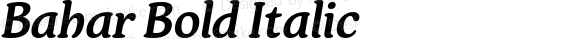 Bahar Bold Italic