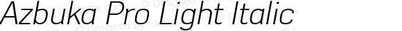 Azbuka Pro Light Italic