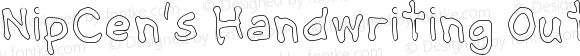 NipCen's Handwriting Outline Regular