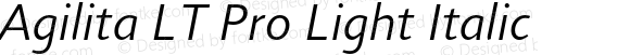 Agilita LT Pro Light Italic