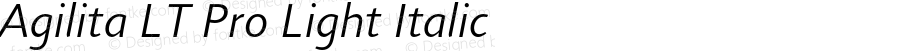 AgilitaLTPro-LightItalic