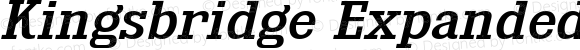 Kingsbridge Expanded Italic