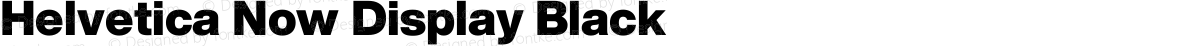 Helvetica Now Display Black