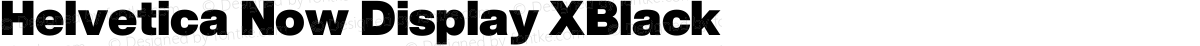 Helvetica Now Display XBlack