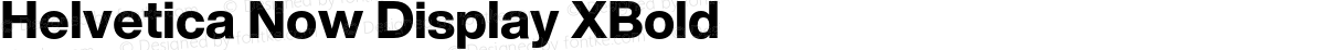 Helvetica Now Display XBold