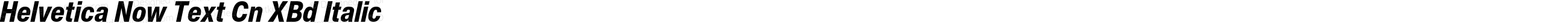 Helvetica Now Text Cn XBd Italic