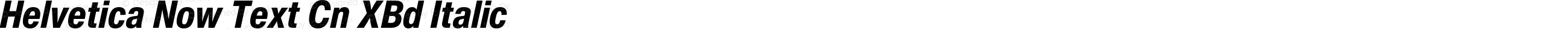 Helvetica Now Text Cn XBd Italic