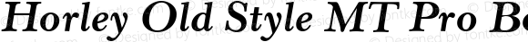 Horley Old Style MT Pro Bold Italic Version 3.00 Build 1000