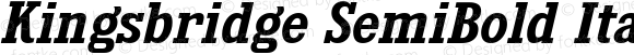 Kingsbridge SemiBold Italic