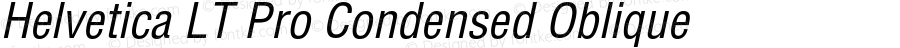 Helvetica LT Pro Condensed Italic
