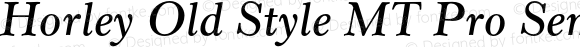 Horley Old Style MT Pro Semibold Italic Version 3.000 Build 1000