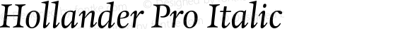 Hollander Pro Italic Version 1.00