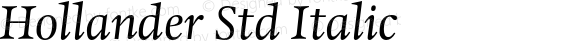 Hollander Std Italic Version 1.00