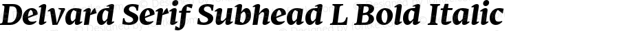 Delvard Serif Subhead L Bold Italic