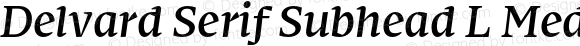 Delvard Serif Subhead L Medium Italic