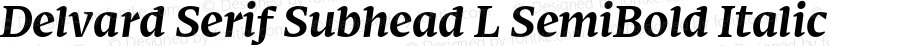 Delvard Serif Subhead L SemiBold Italic