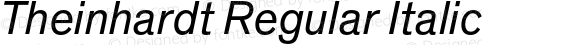 Theinhardt Regular Italic Version 3.001