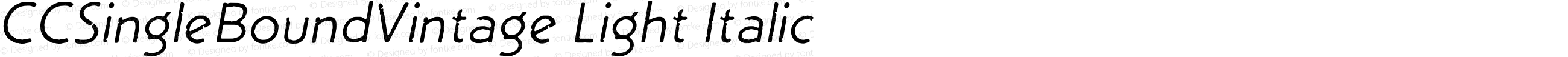 CCSingleBoundVintage Light Italic