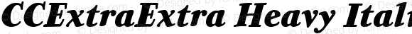 CCExtraExtra Heavy Italic