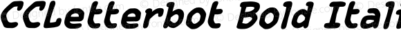 CCLetterbot Bold Italic
