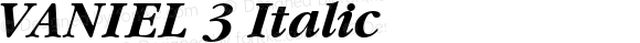 VANIEL 3 Italic