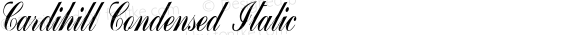 Cardihill Condensed Italic