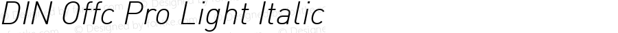 DIN Offc Pro Light Italic