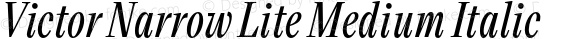 Victor Narrow Lite Medium Italic