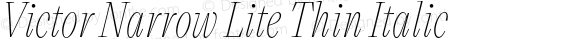 Victor Narrow Lite Thin Italic
