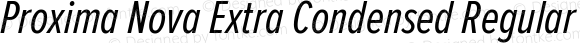 Proxima Nova Extra Condensed Regular Italic