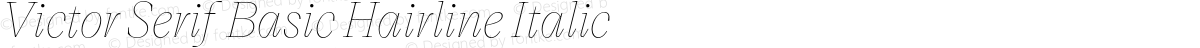 Victor Serif Basic Hairline Italic