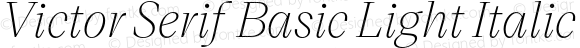 Victor Serif Basic Light Italic