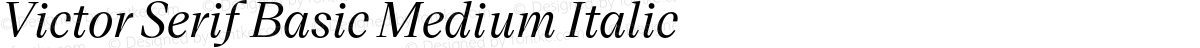 Victor Serif Basic Medium Italic