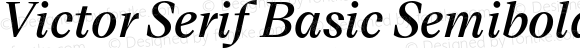 Victor Serif Basic Semibold Italic