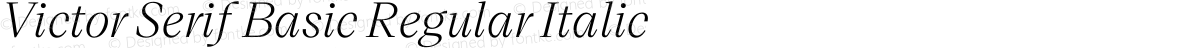 Victor Serif Basic Regular Italic