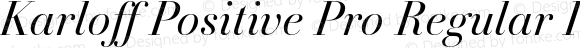 Karloff Positive Pro Regular Italic