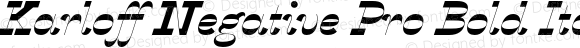 Karloff Negative Pro Bold Italic Version 1.0; 2012