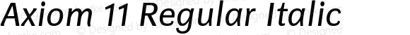 Axiom 11 Regular Italic