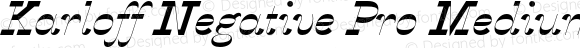 Karloff Negative Pro Medium Italic
