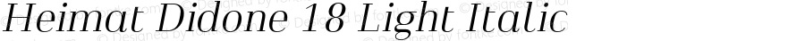 Heimat Didone 18 Light Italic