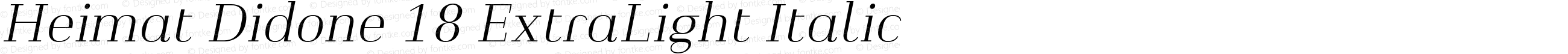 Heimat Didone 18 ExtraLight Italic