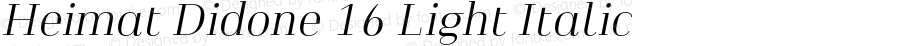 Heimat Didone 16 Light Italic