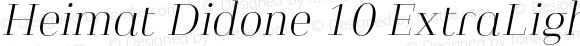 Heimat Didone 10 ExtraLight Italic