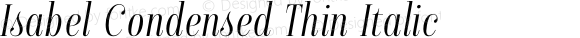 Isabel Condensed Thin Italic