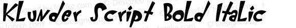 Klunder Script Bold Italic